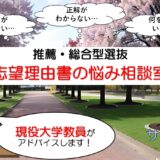 大学教員が対応！志望理由書の書き方・内容相談サービス【推薦入試・総合型選抜】